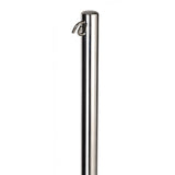 Stainless Steel Ski pole kit includes pole, flat mounting plate & quick release base