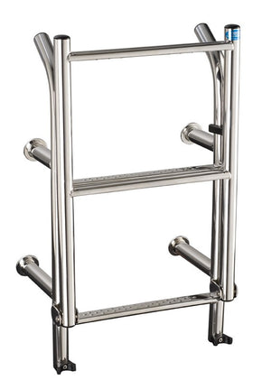 Stainless Steel 215mm wide 4 tread stern mounting ladder