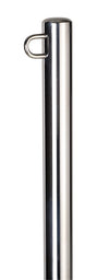 Stainless Steel Ski pole kit includes pole, flat mounting plate & quick release base