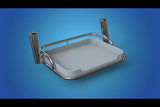 Stainless Steel Small bait station with 2 x rod holders mounts on top of your 2” 50.8mm ski pole
