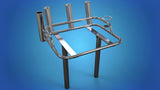 Stainless Steel Medium board 4 x rod holders, 1 x can holder 2 x folding legs